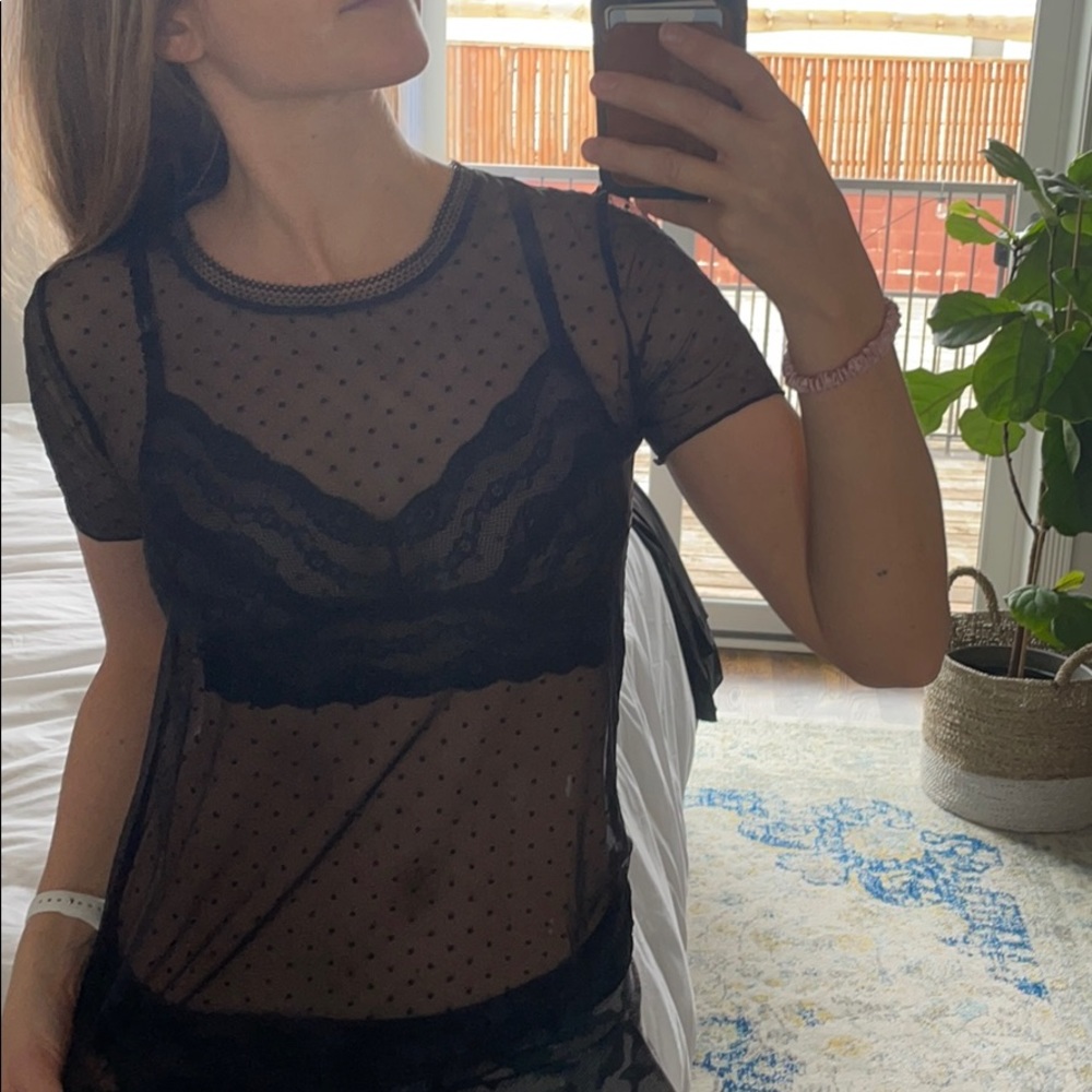 Victoria’s Secret Sheer Polka Dot top